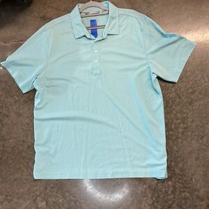 TravisMathew Light Blue Performance Polo Shirt Golf Casual Men’s XL